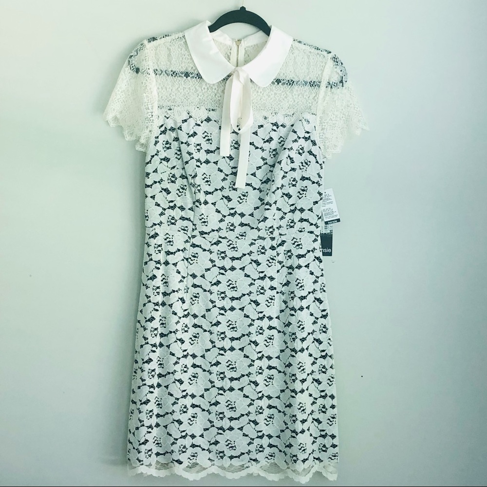 Kensie Off White  Lace Dress